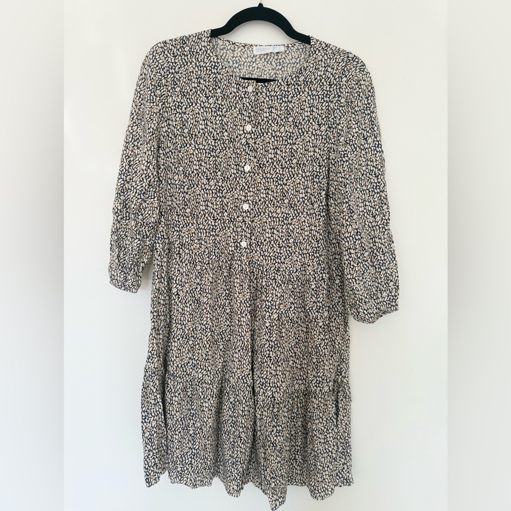 Primark Black and White Long Sleeve Dress